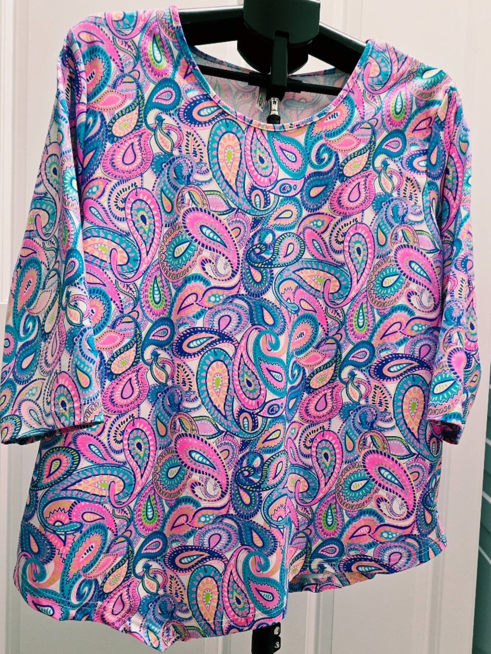 LuLu B Paisley Asymmetrical Top